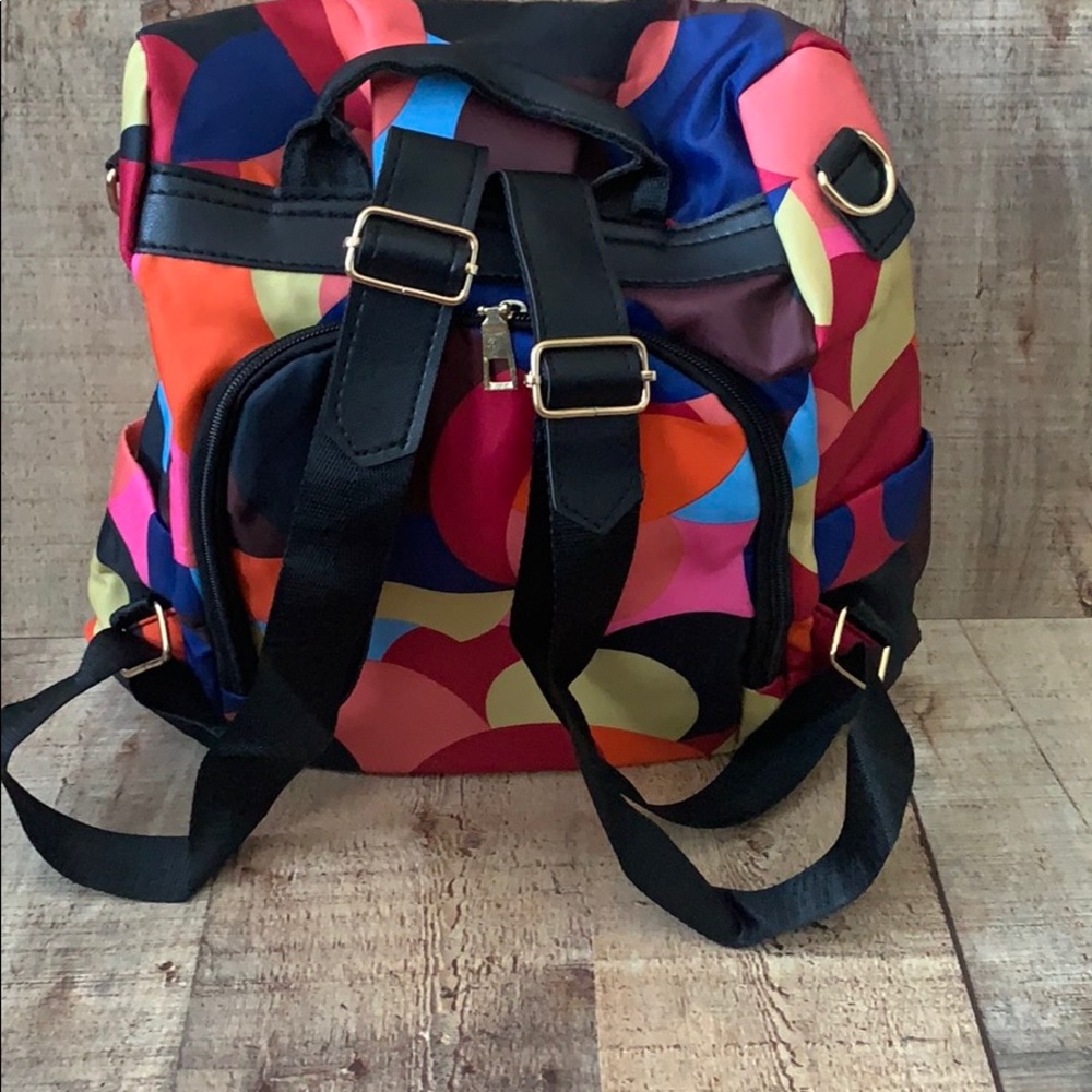 ๐Poaba Colorful Antitheft Oxford Backpack NWT ๐ - Picture 11 of 12